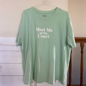 Meet Me at the Court Mint Green T-Shirt